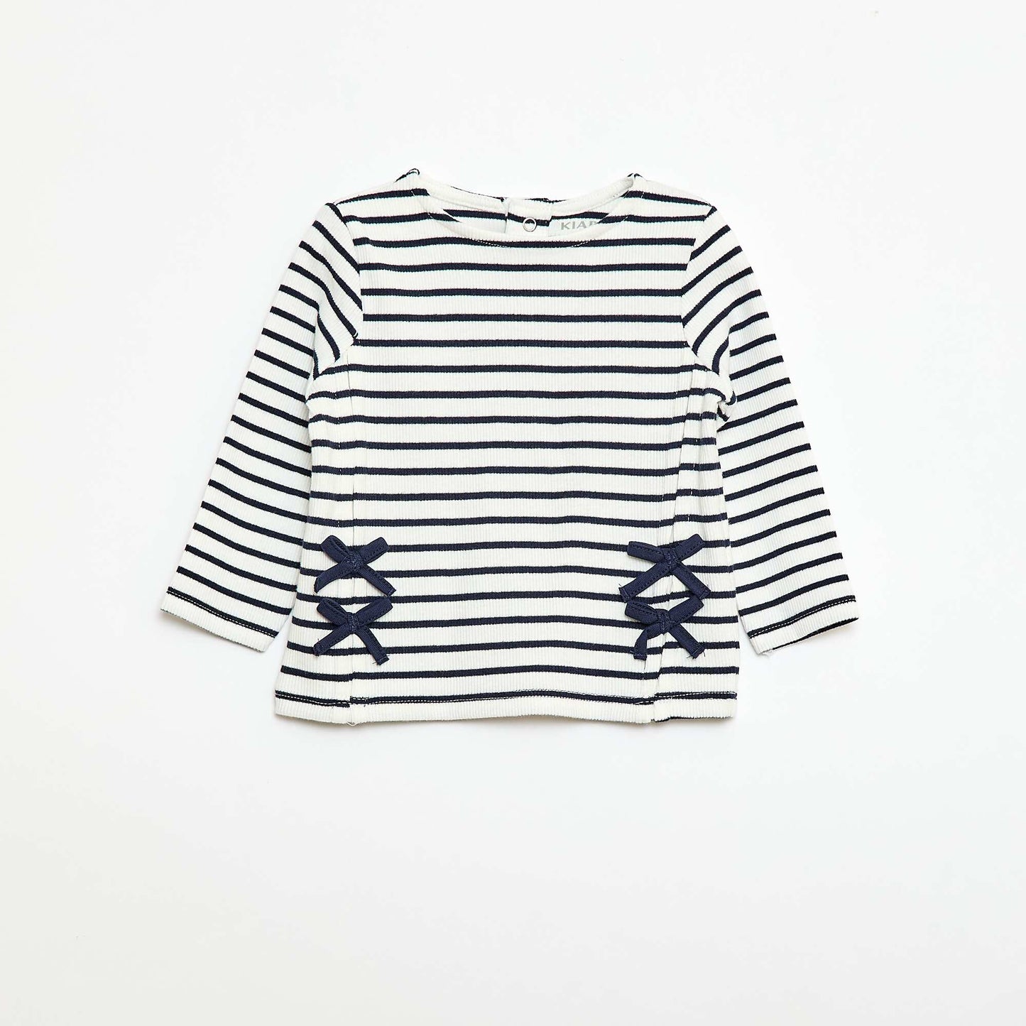 Striped Ribbed T-shirt WHITE
