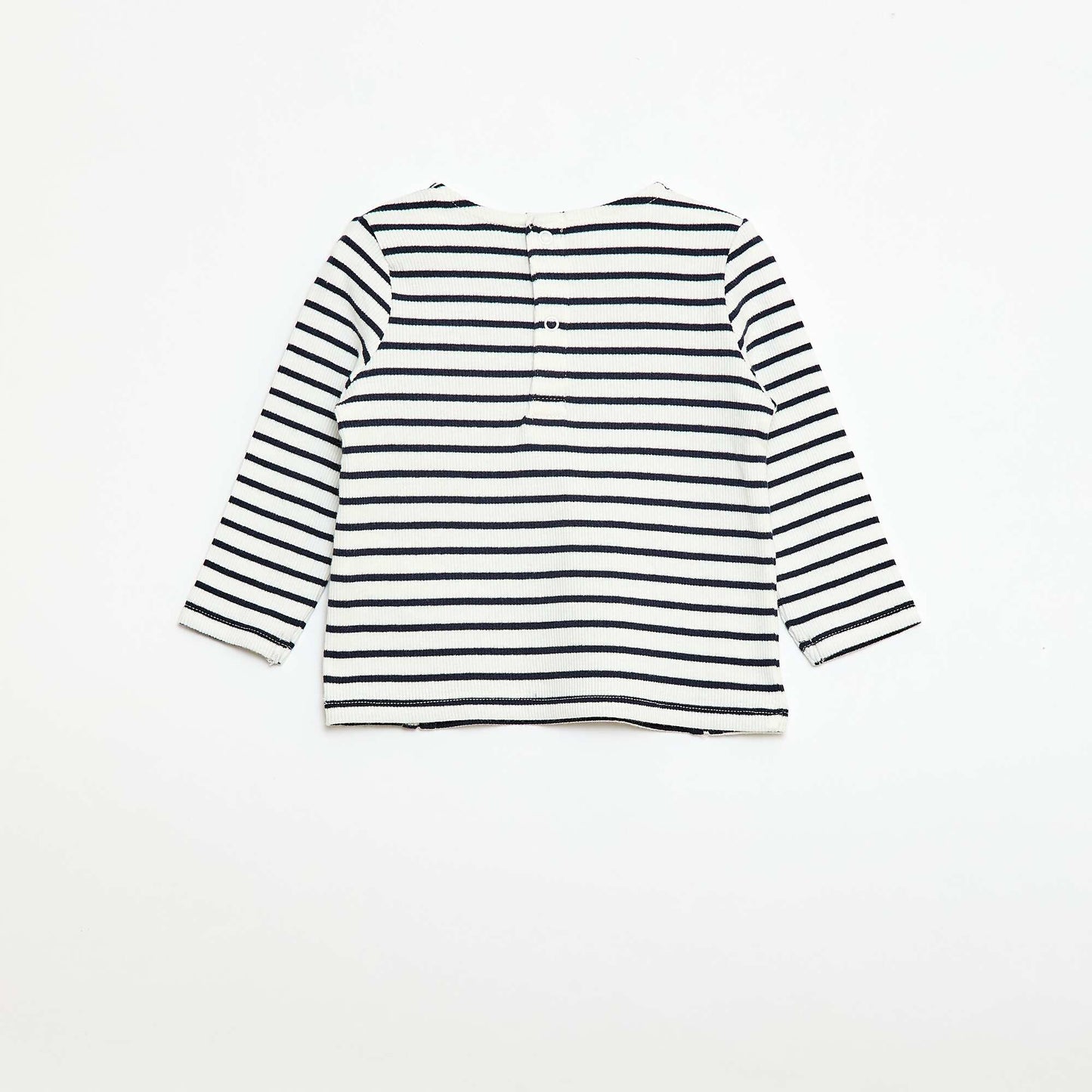 Striped Ribbed T-shirt WHITE