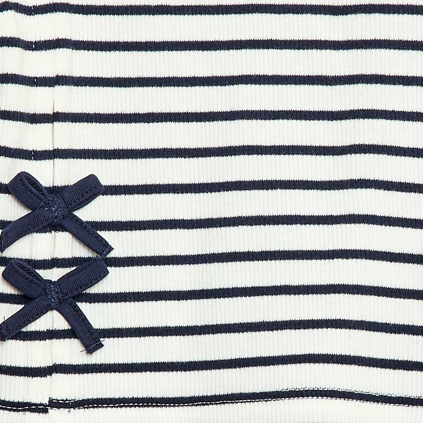 Striped Ribbed T-shirt WHITE