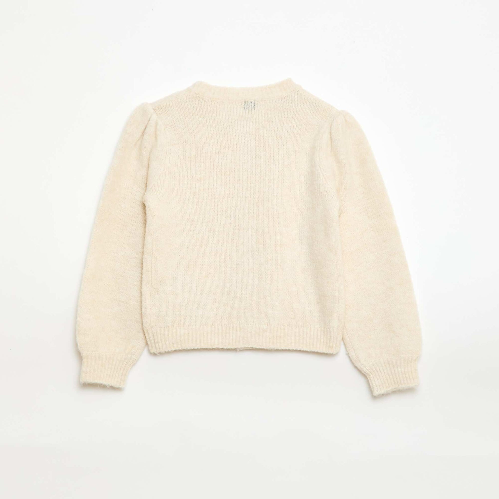 Pointelle Knit Cardigan WHITE