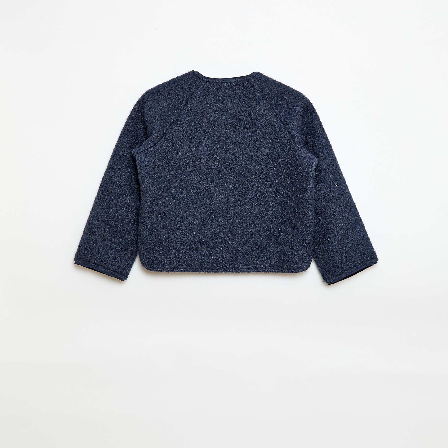 Faux Shearling Snap-Front Jacket BLUE