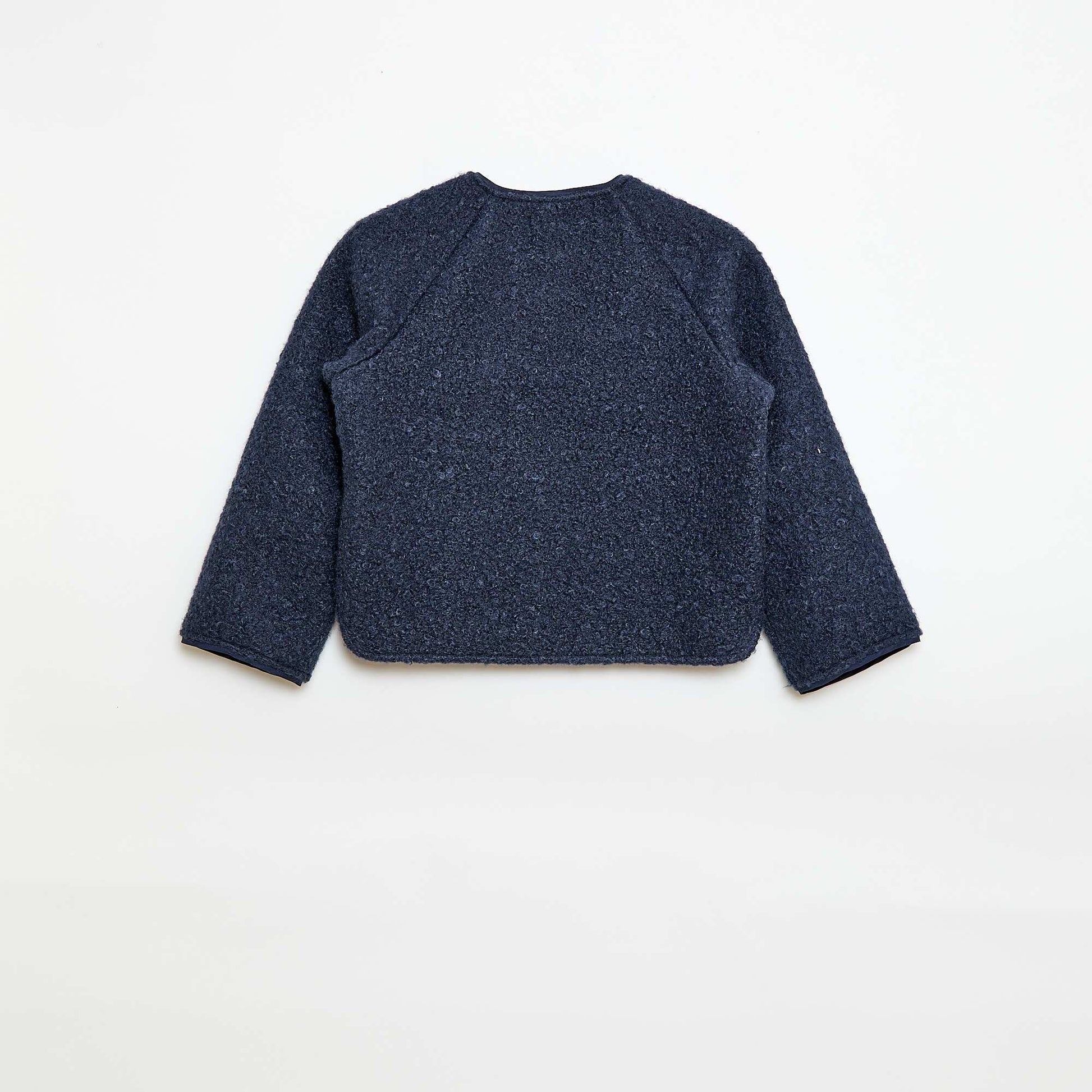 Faux Shearling Snap-Front Jacket BLUE