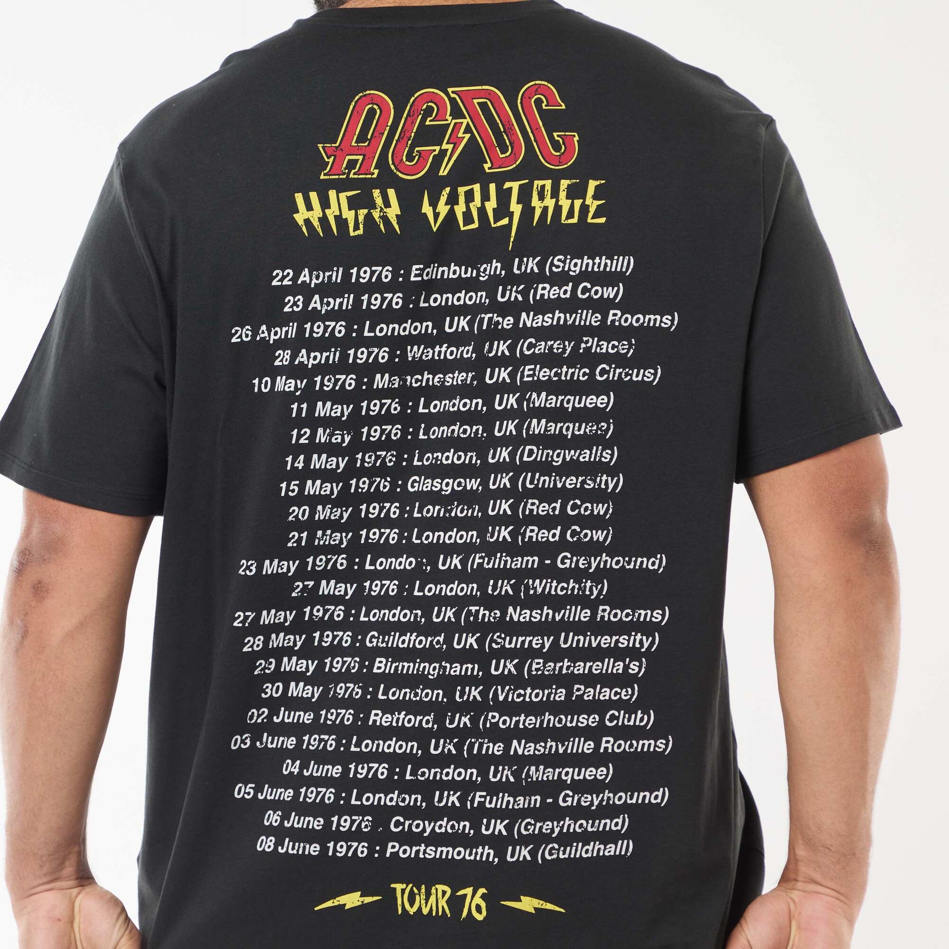 AC/DC Short-Sleeve Printed T-Shirt BLACK