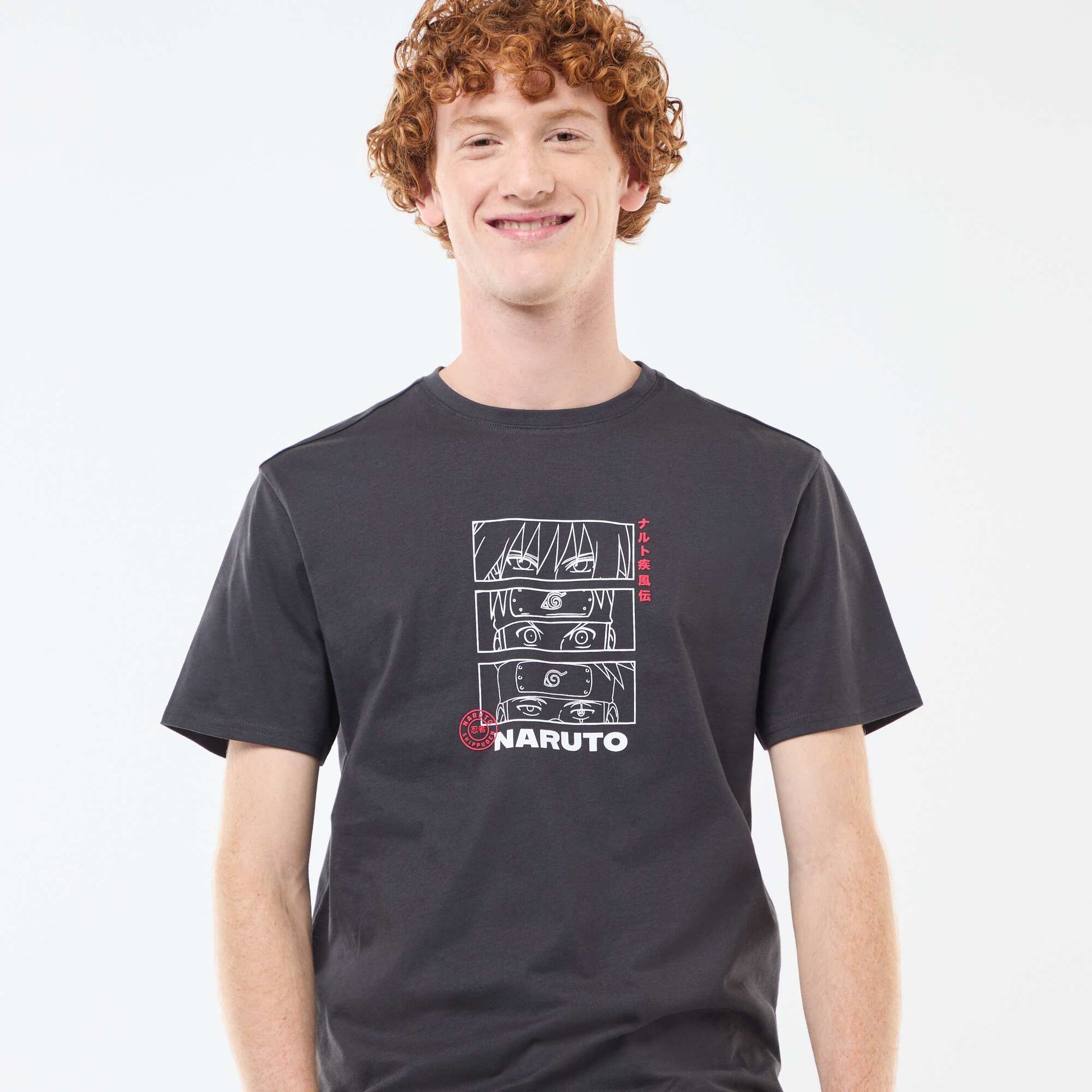 Naruto Print T-Shirt BLACK