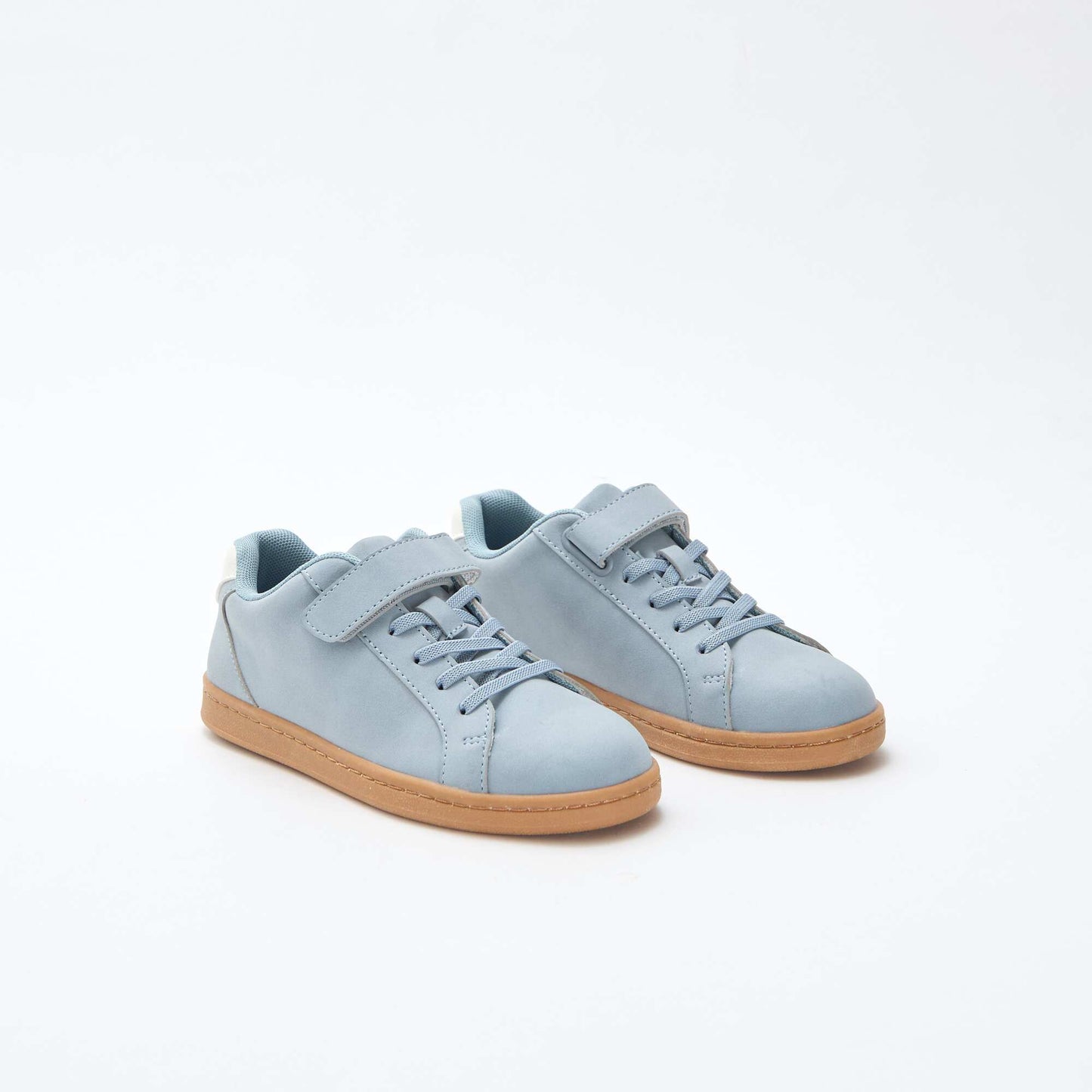 Two-Tone Faux Suede Low-Top Sneakers BLUE