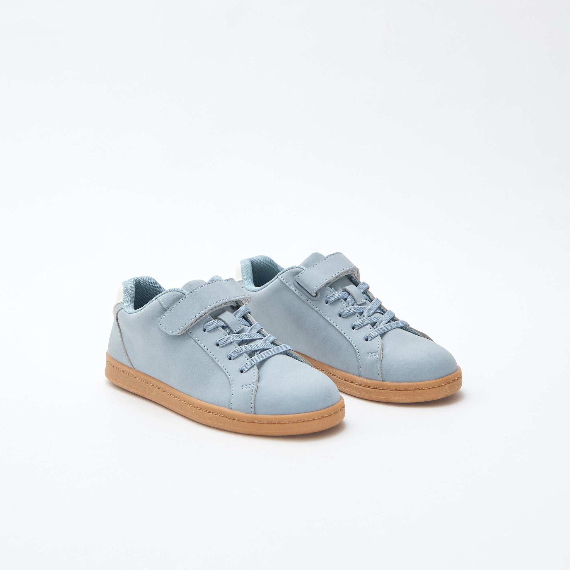 Two-Tone Faux Suede Low-Top Sneakers BLUE