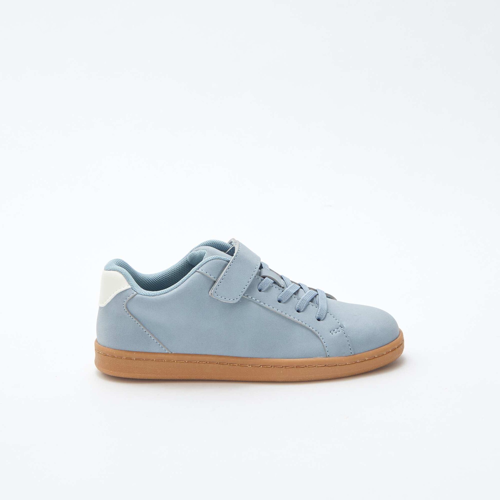 Two-Tone Faux Suede Low-Top Sneakers BLUE
