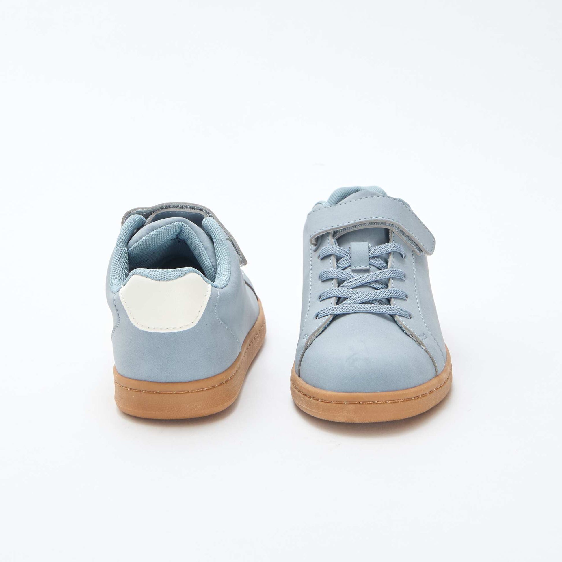 Two-Tone Faux Suede Low-Top Sneakers BLUE
