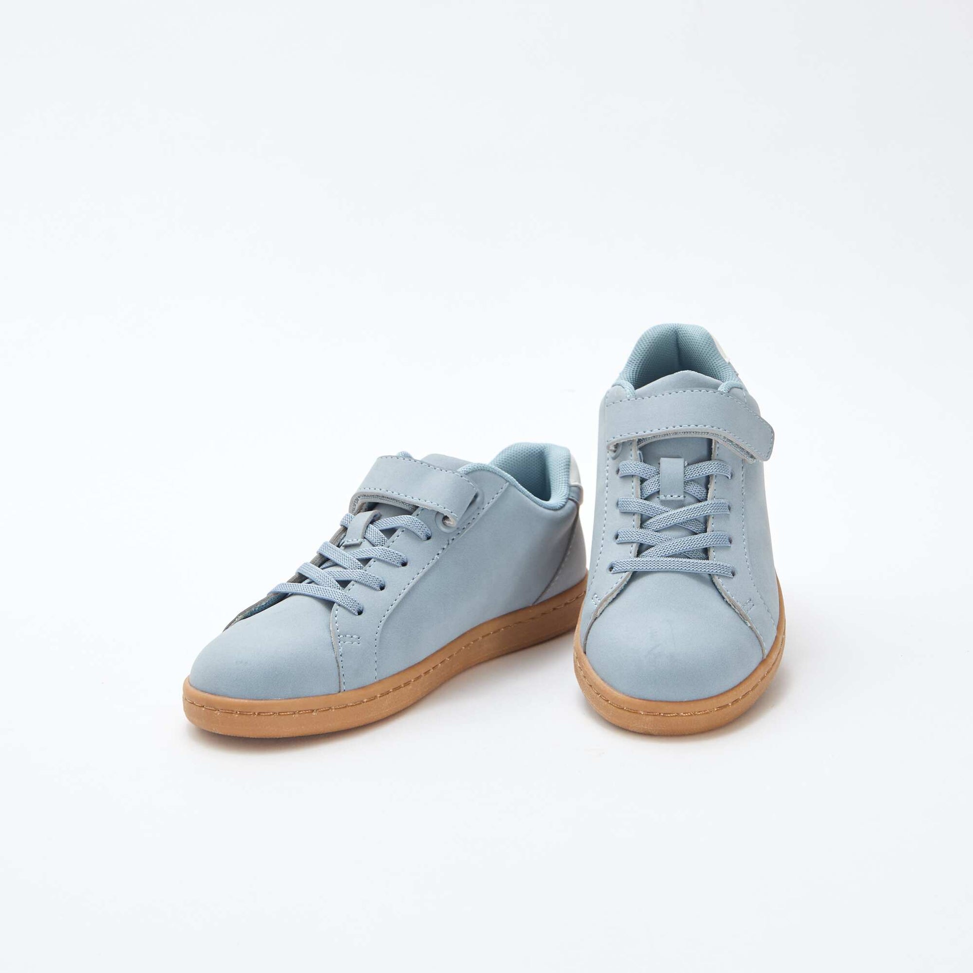 Two-Tone Faux Suede Low-Top Sneakers BLUE