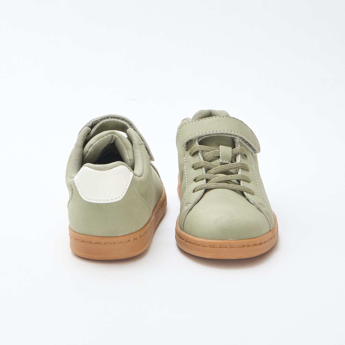 Two-Tone Faux Suede Low-Top Sneakers GREEN