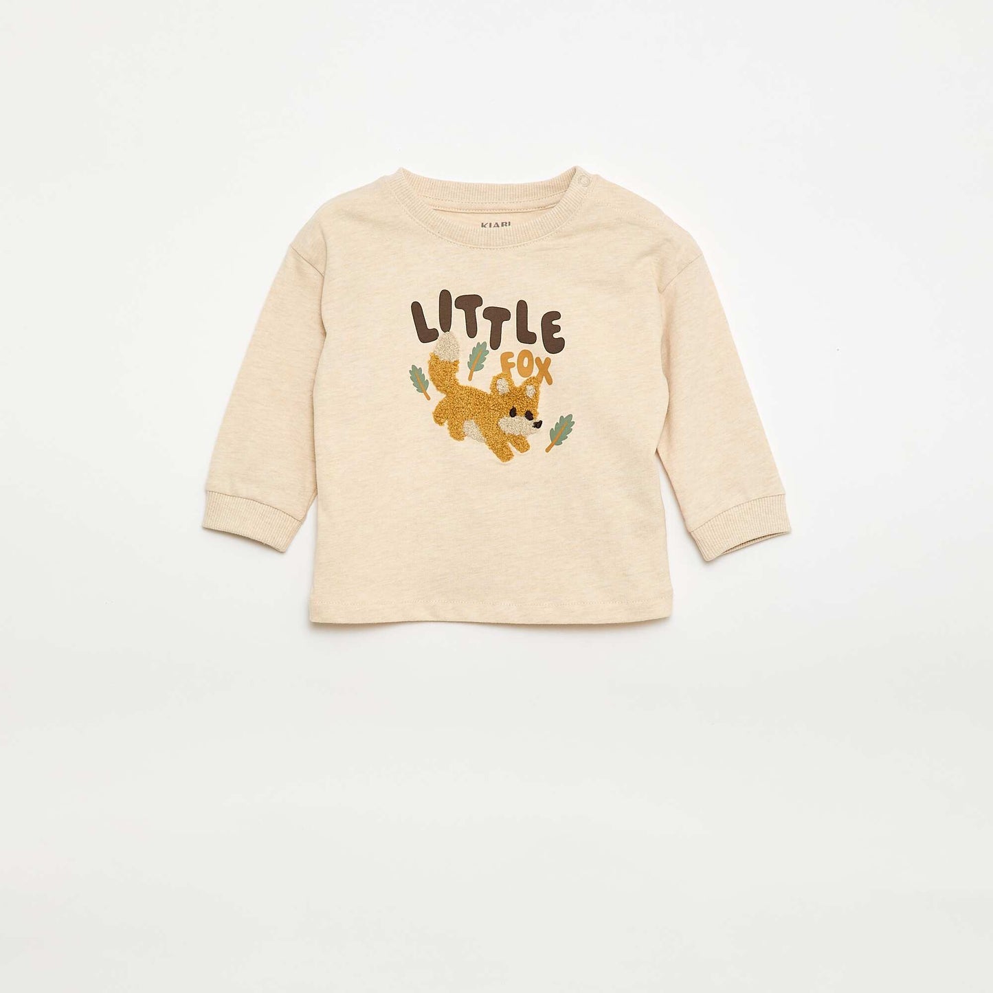 Bouclé Knit Animated T-shirt BEIGE