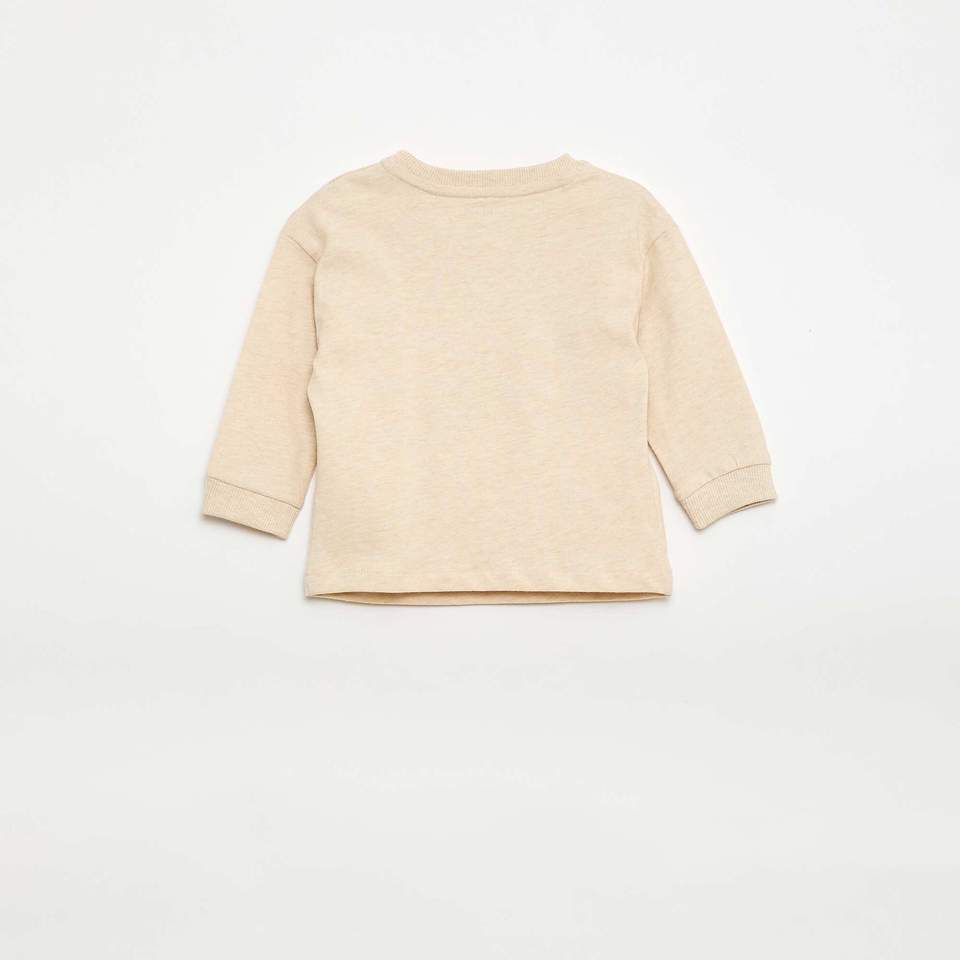 Bouclé Knit Animated T-shirt BEIGE