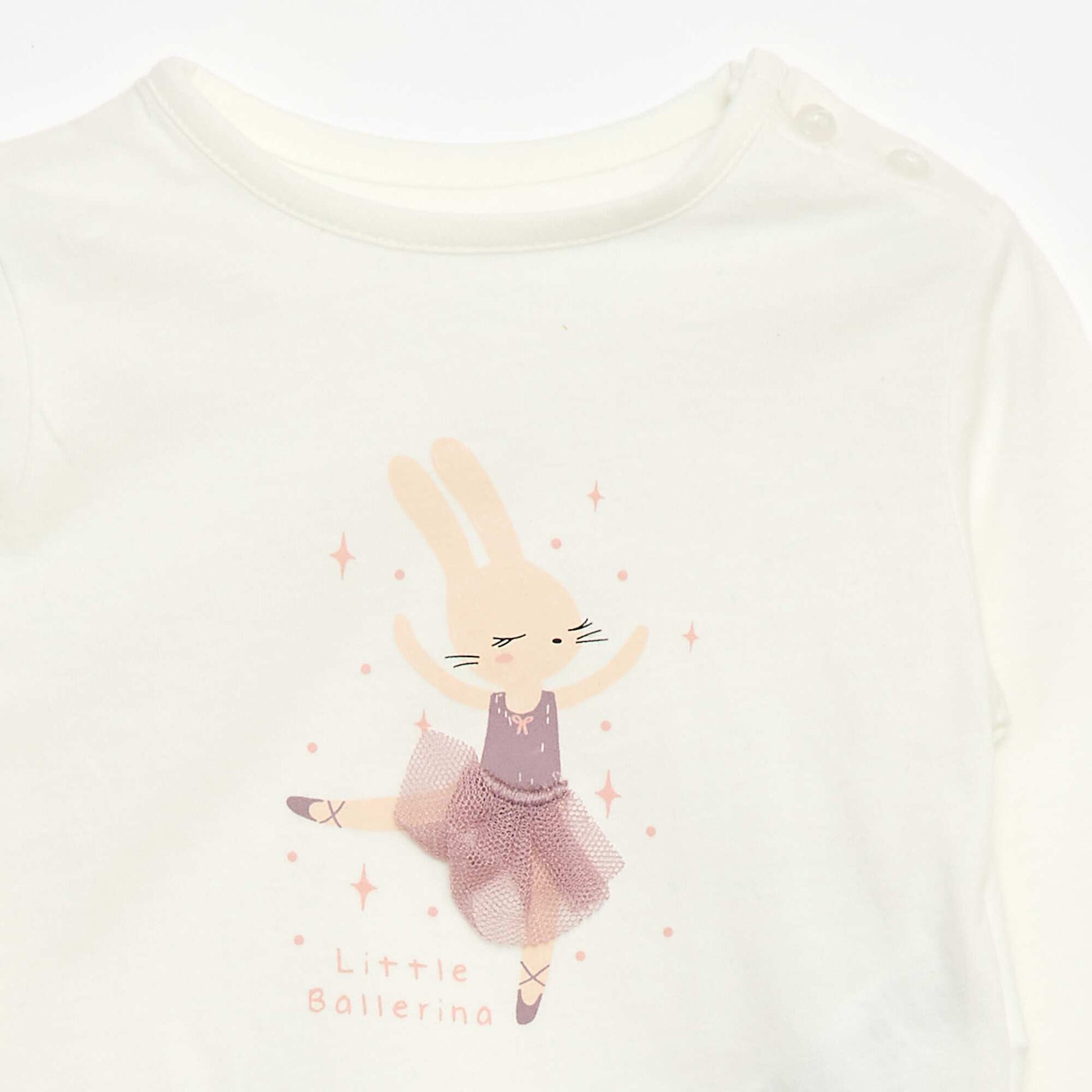Printed Novelty T-shirt WHITE