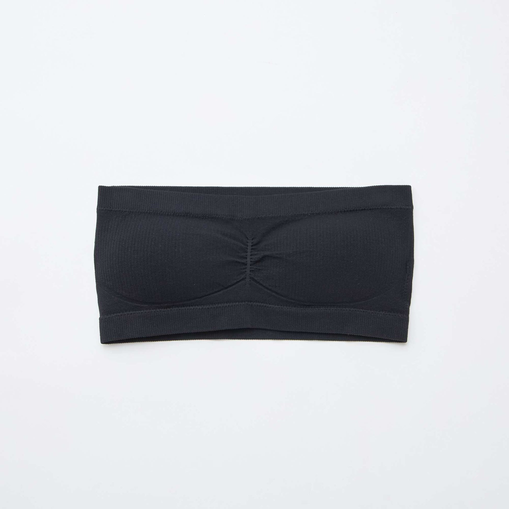 2-Pack Seamless Rib Bandeau Bras WHITE