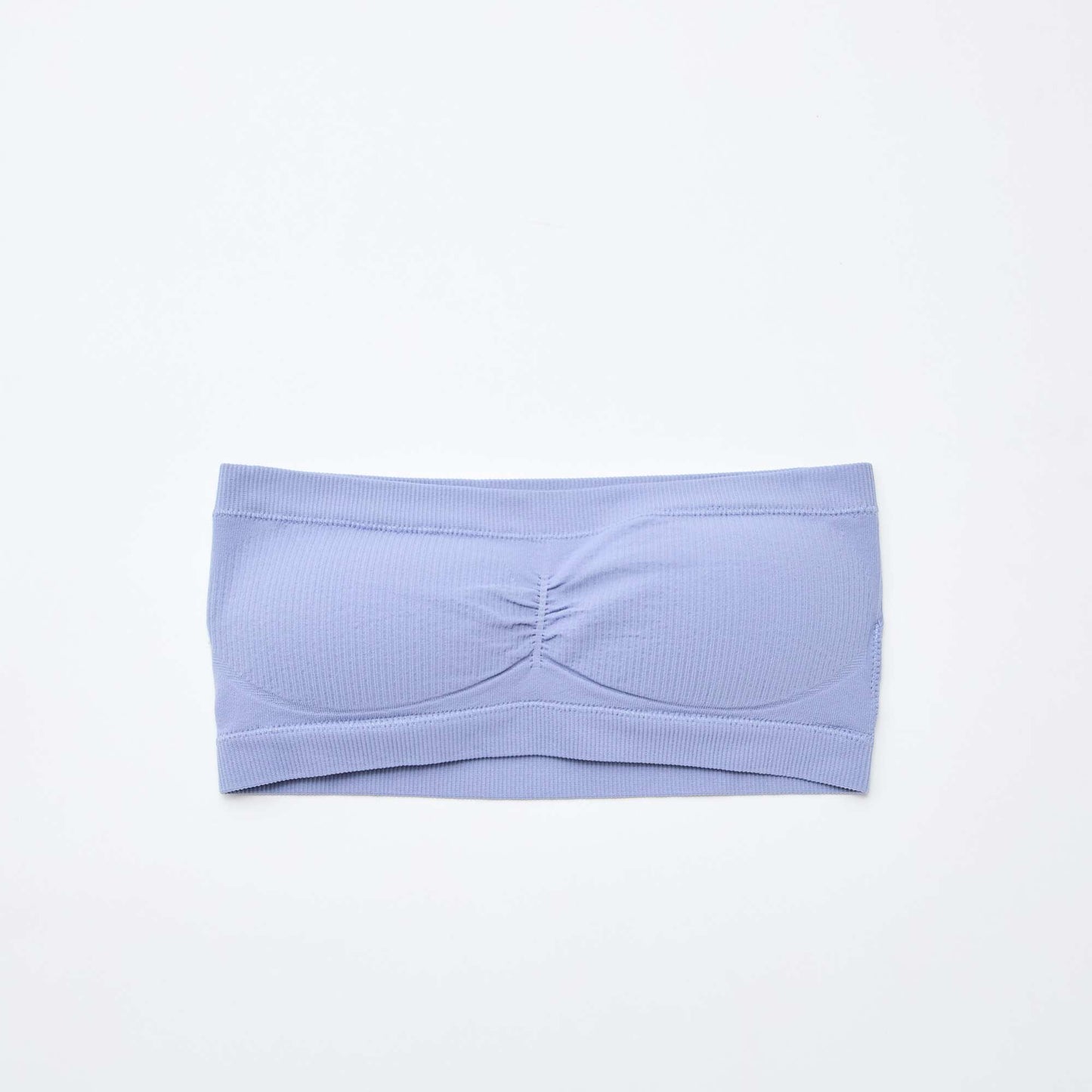 2-Pack Seamless Rib Bandeau Bras BLUE