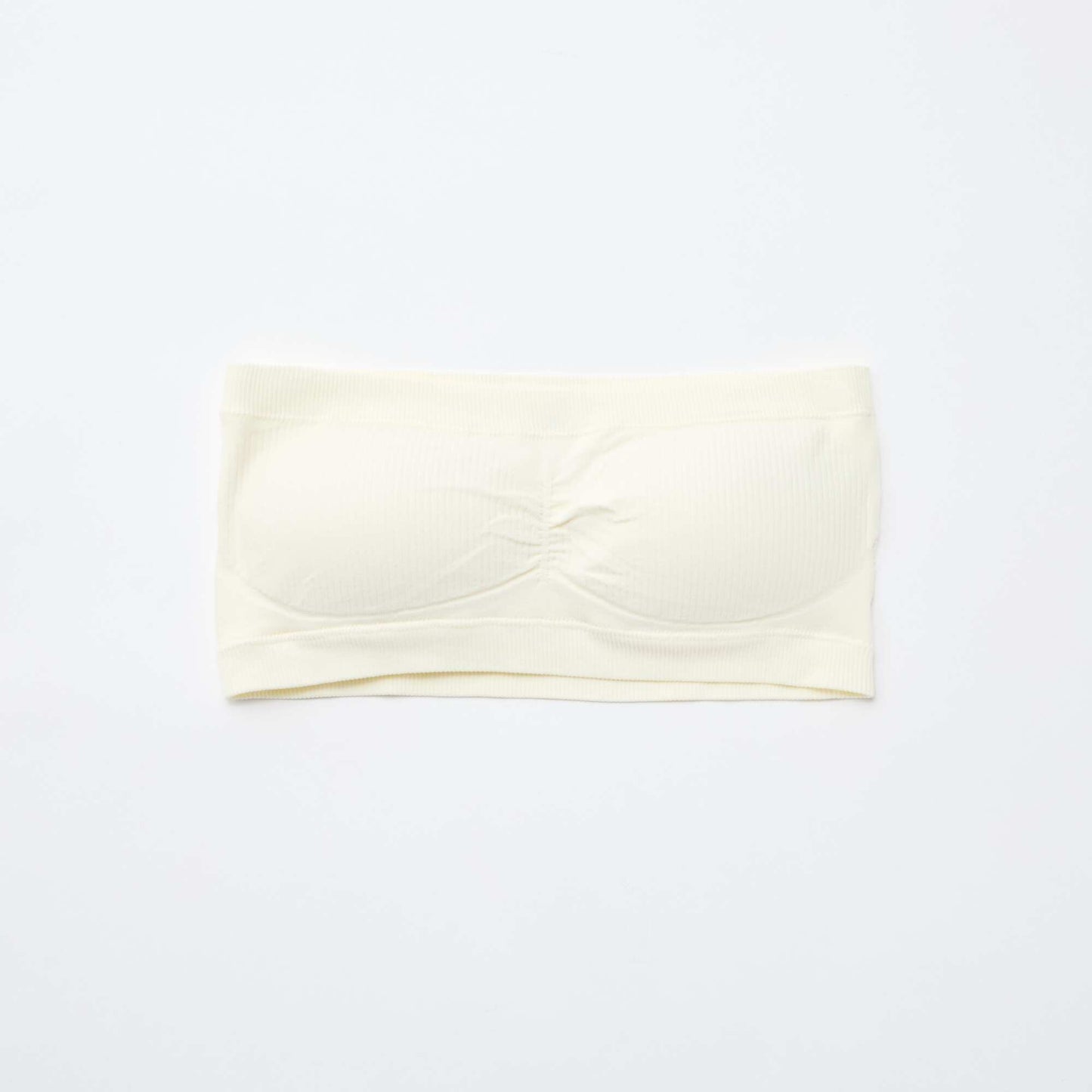 2-Pack Seamless Rib Bandeau Bras BEIGE