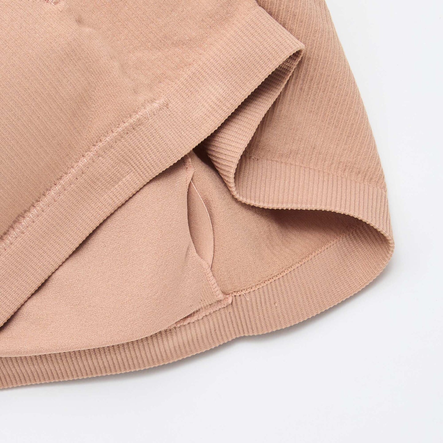 2-Pack Seamless Rib Bandeau Bras BEIGE