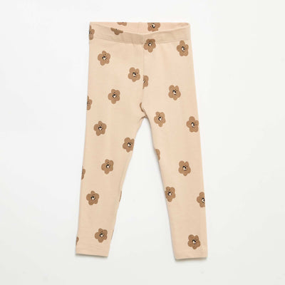 Printed Long Leggings BEIGE