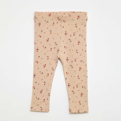 Printed Long Leggings BEIGE
