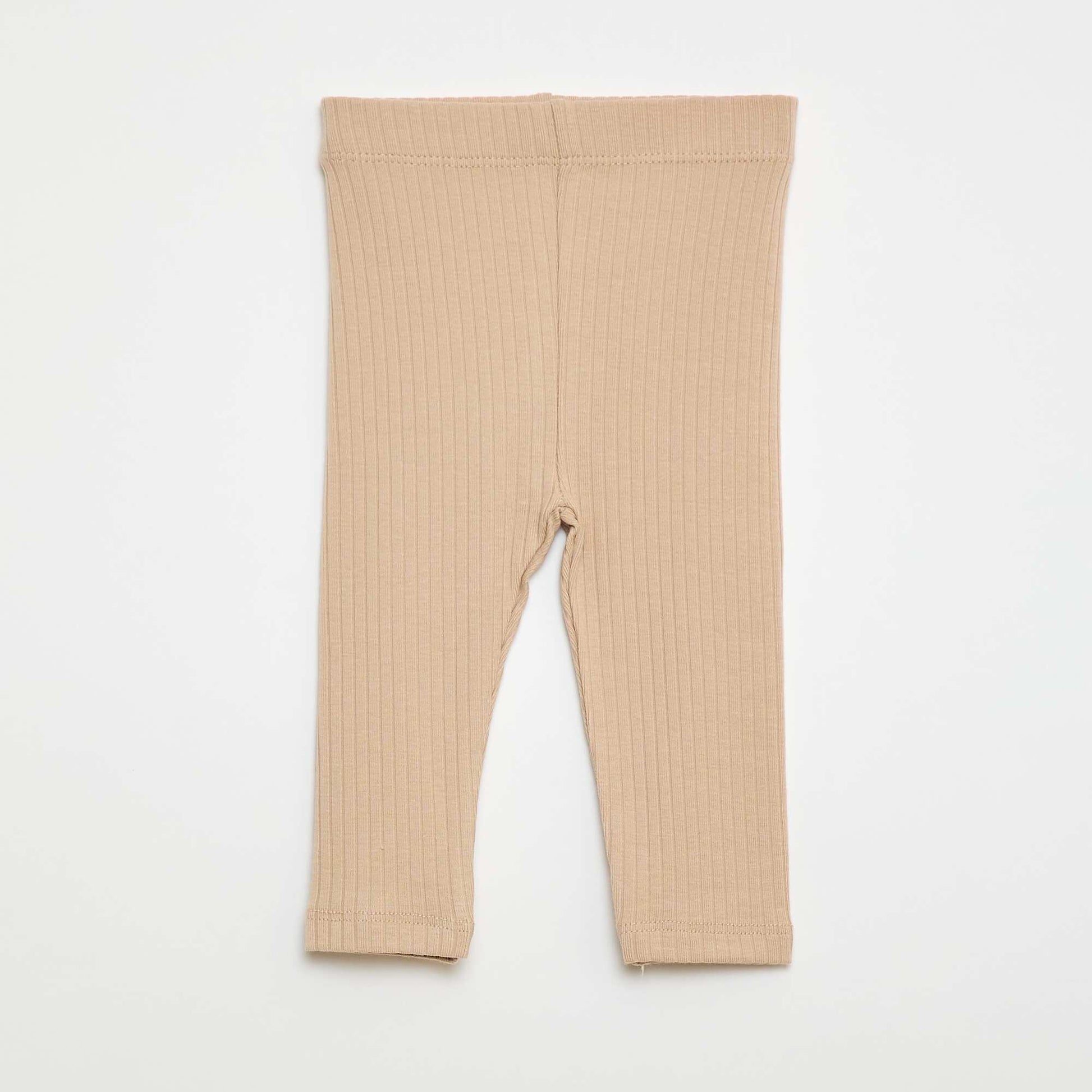 2-Pack Ribbed Leggings BEIGE