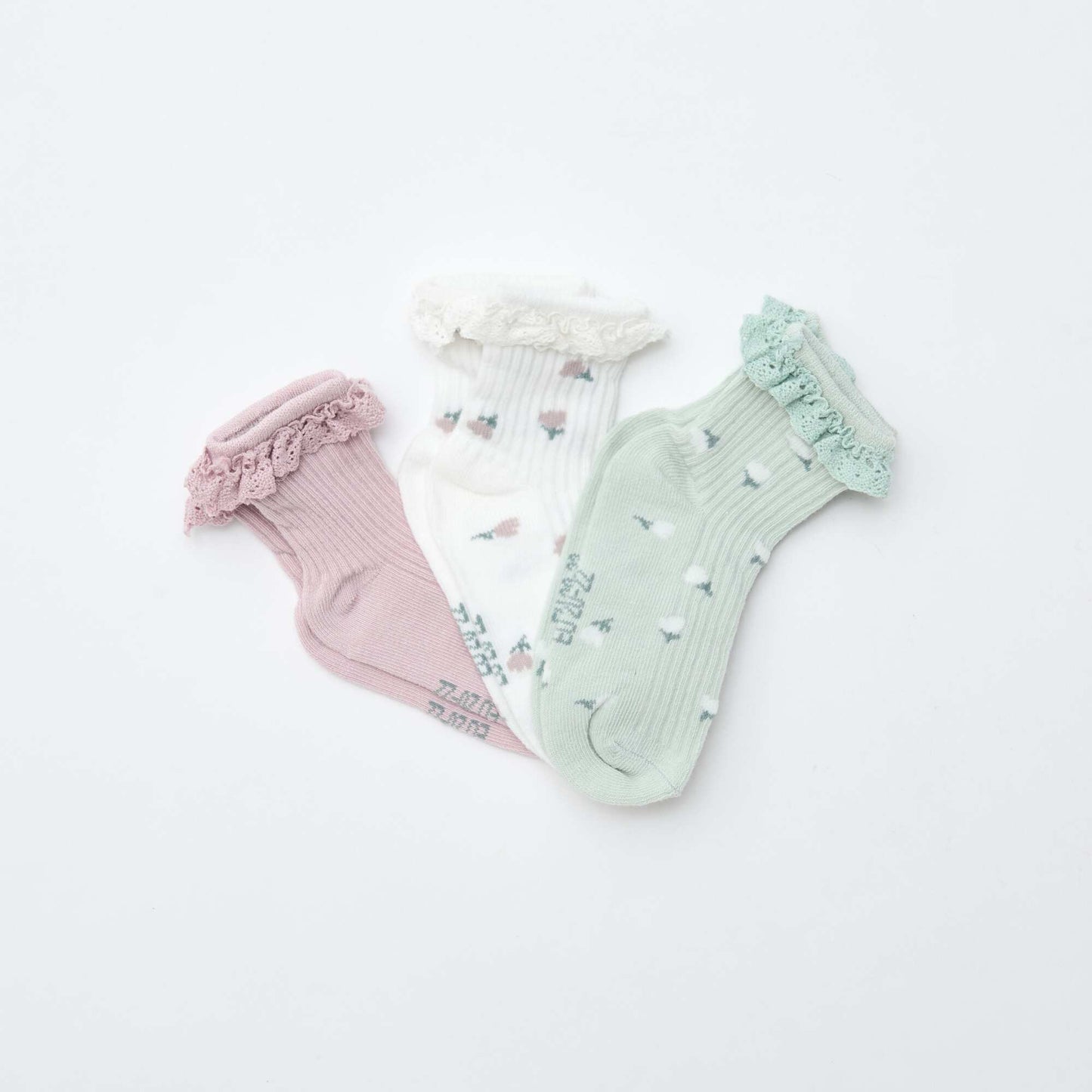 3-Pack of Printed Socks GREEN