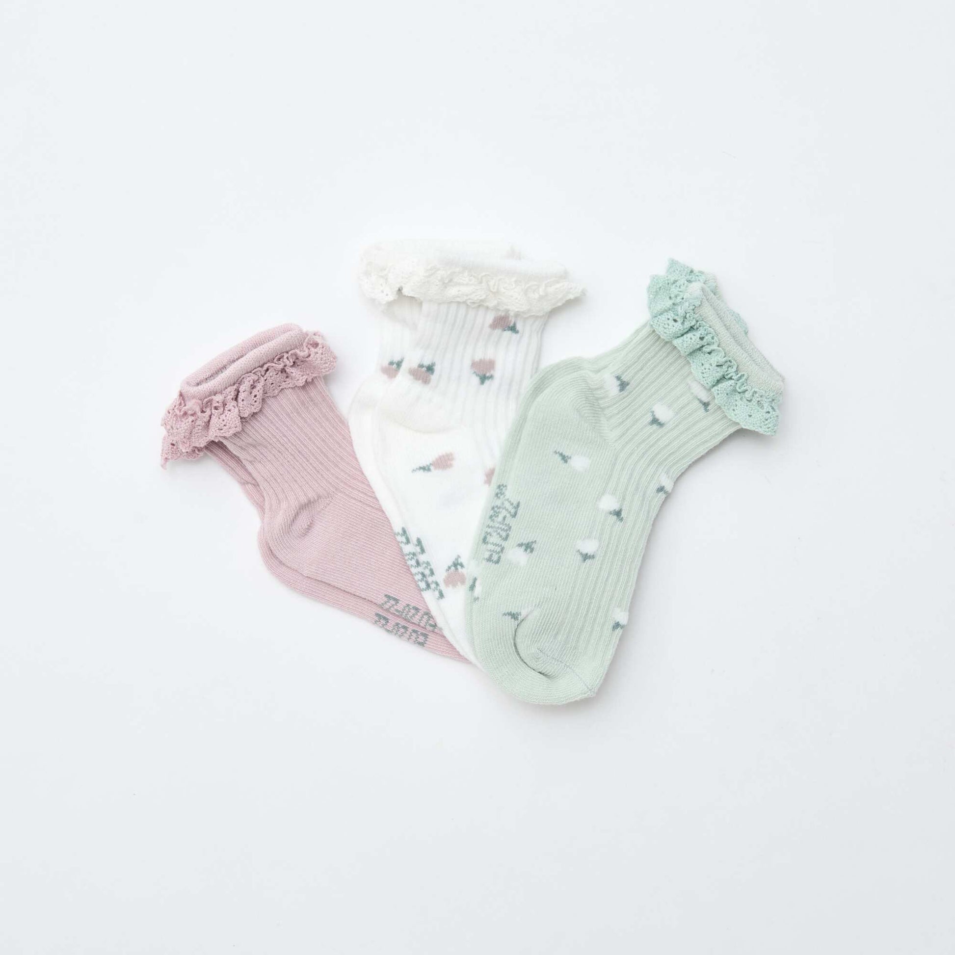 3-Pack of Printed Socks GREEN