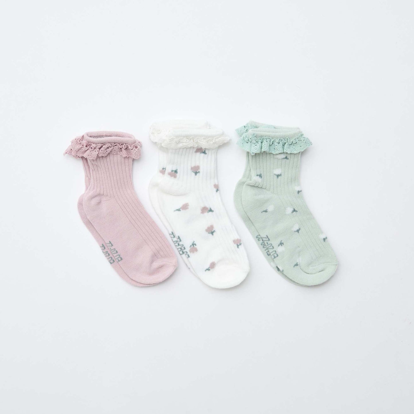 3-Pack of Printed Socks GREEN