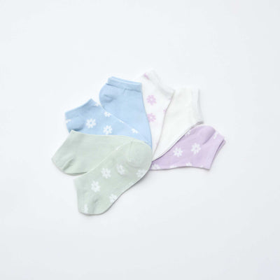 7-Pack of Invisible Ankle Socks GREEN