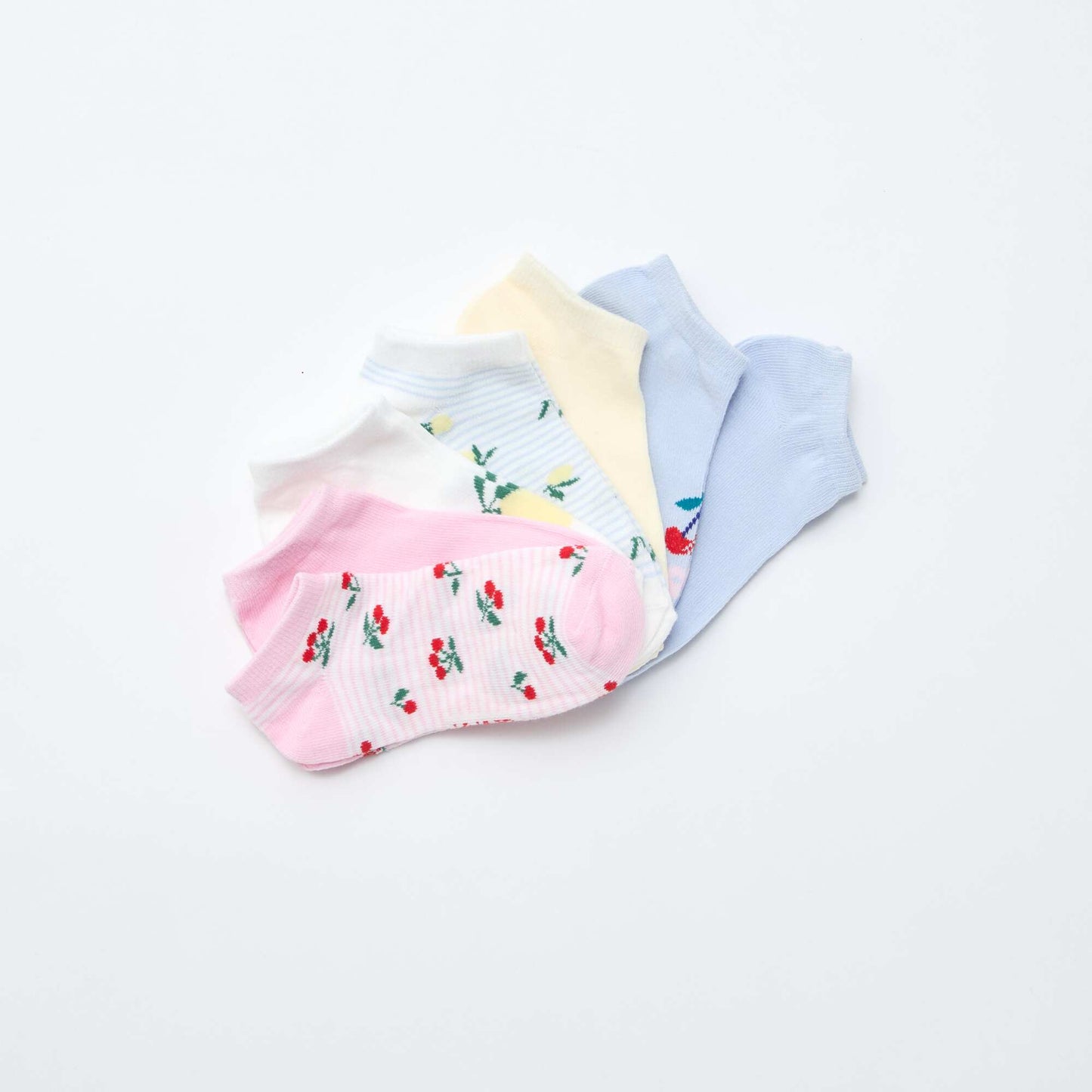 7-Pack of Invisible Ankle Socks BLUE