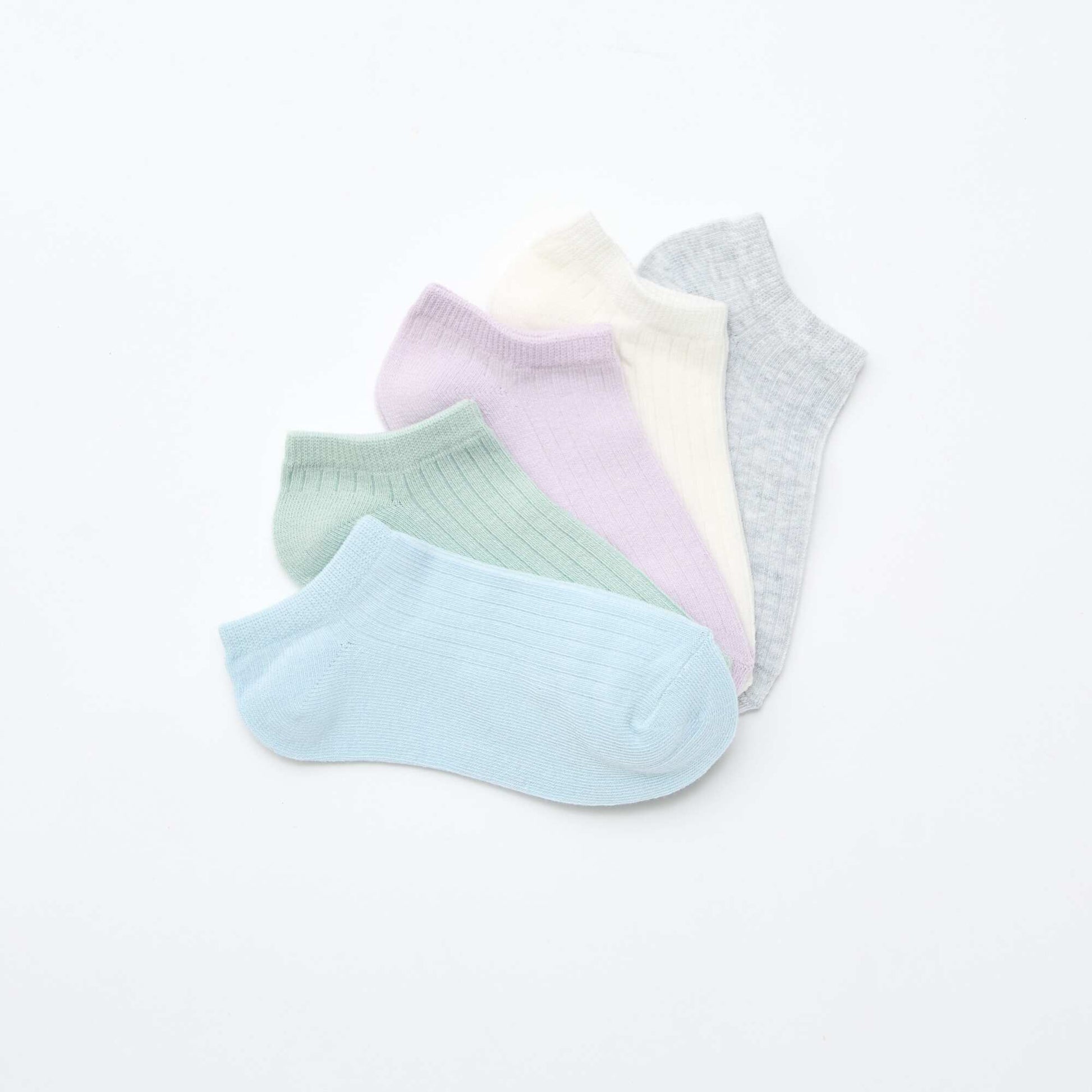 5-Pack Cotton Socks PURPLE
