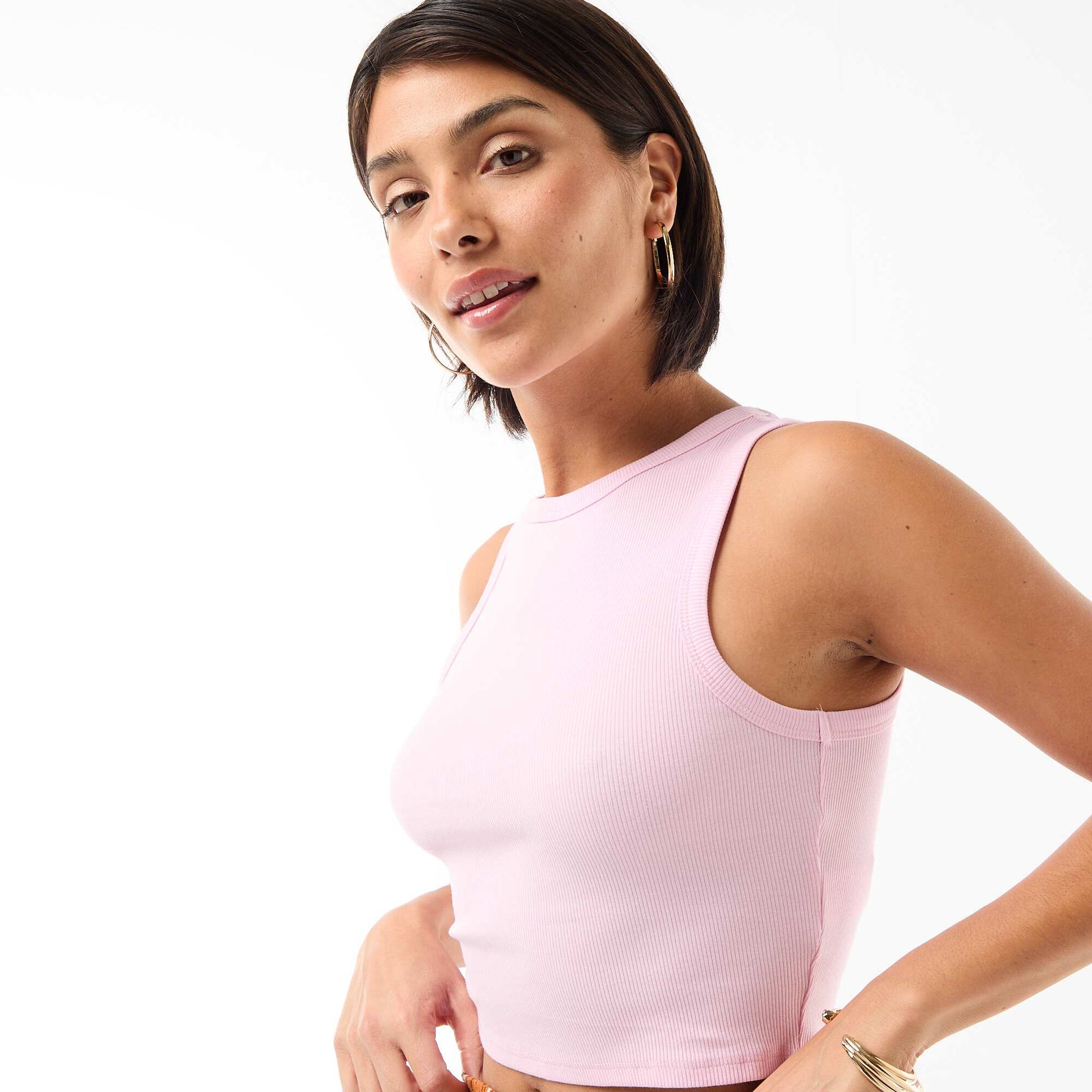 American Armhole Tank Top PINK