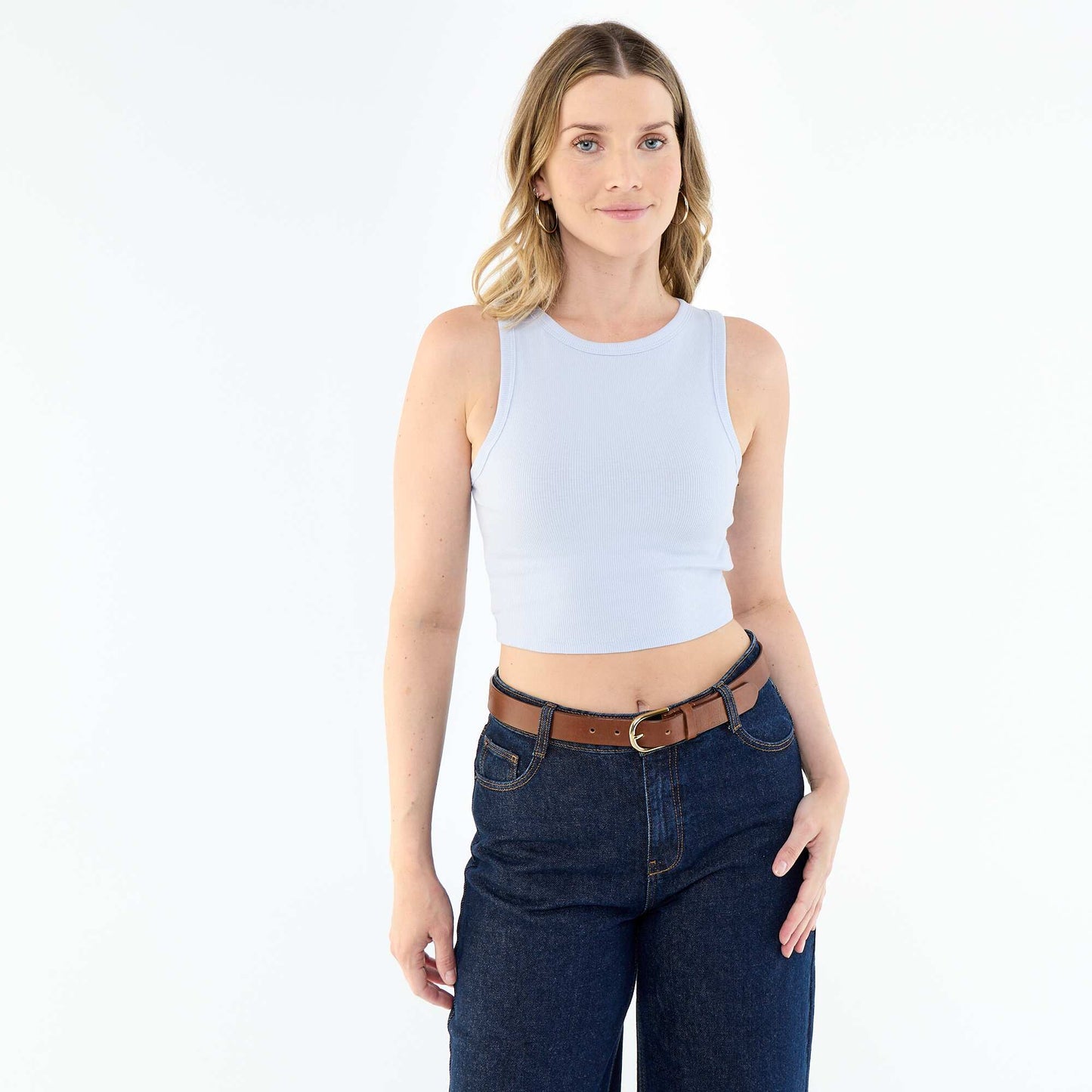 American Armhole Tank Top BLUE