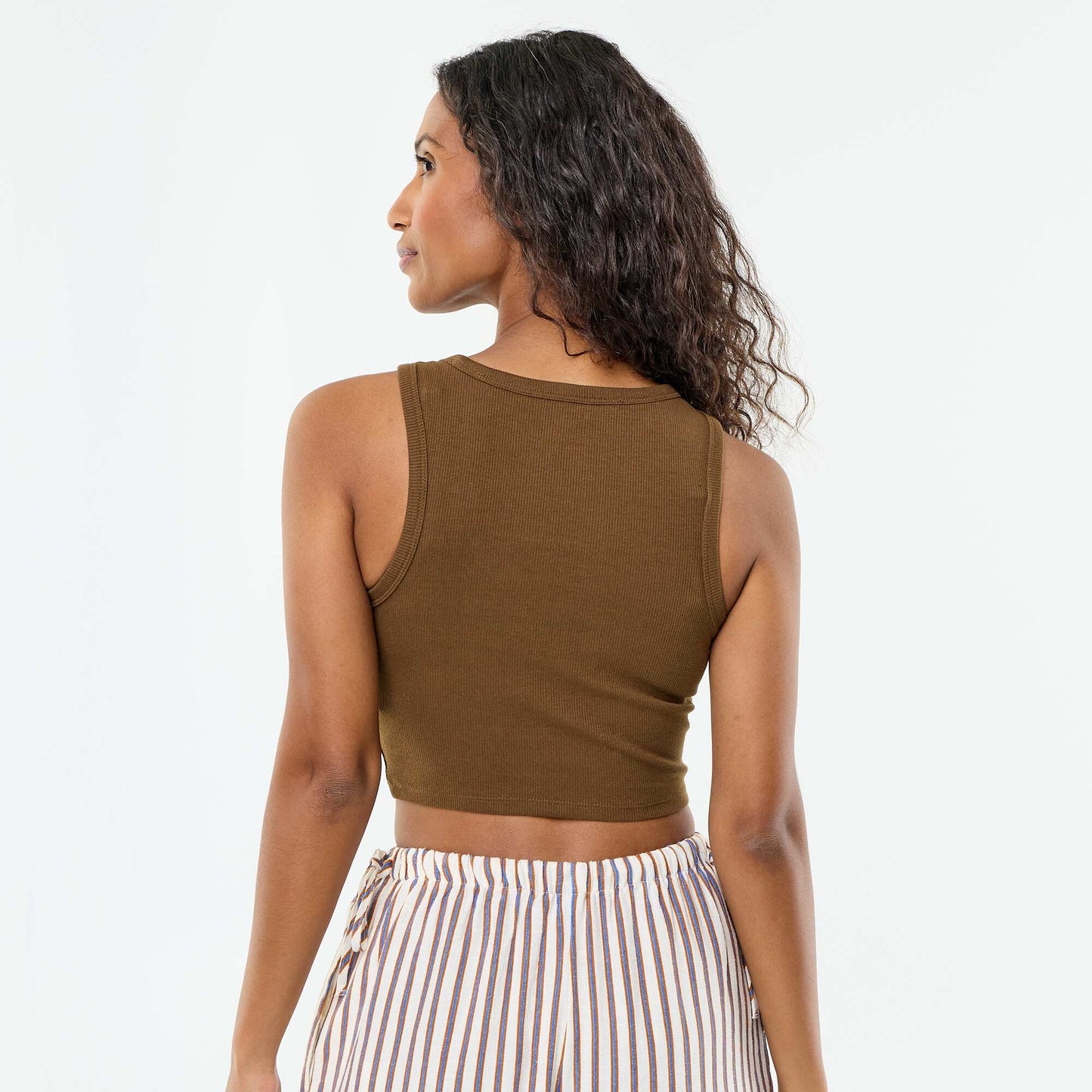 American Armhole Tank Top BROWN