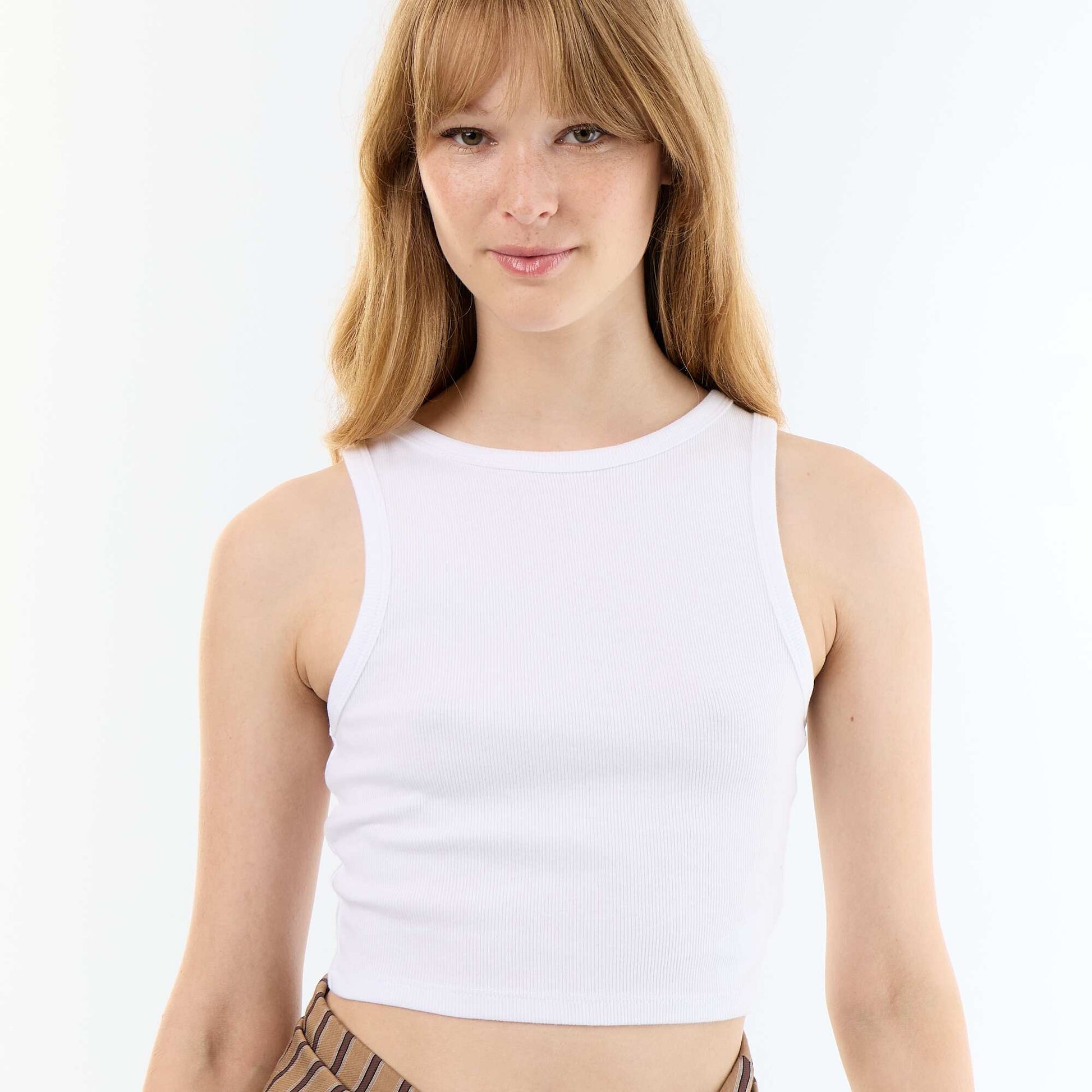 American Armhole Tank Top WHITE