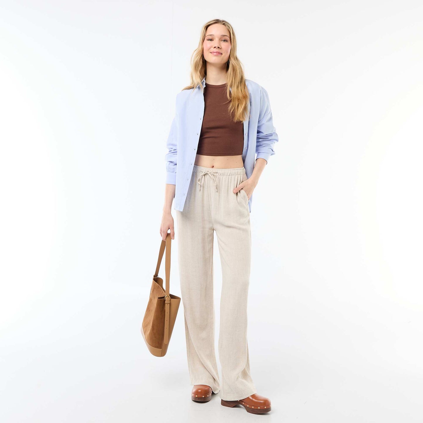 American Armhole Tank Top BROWN