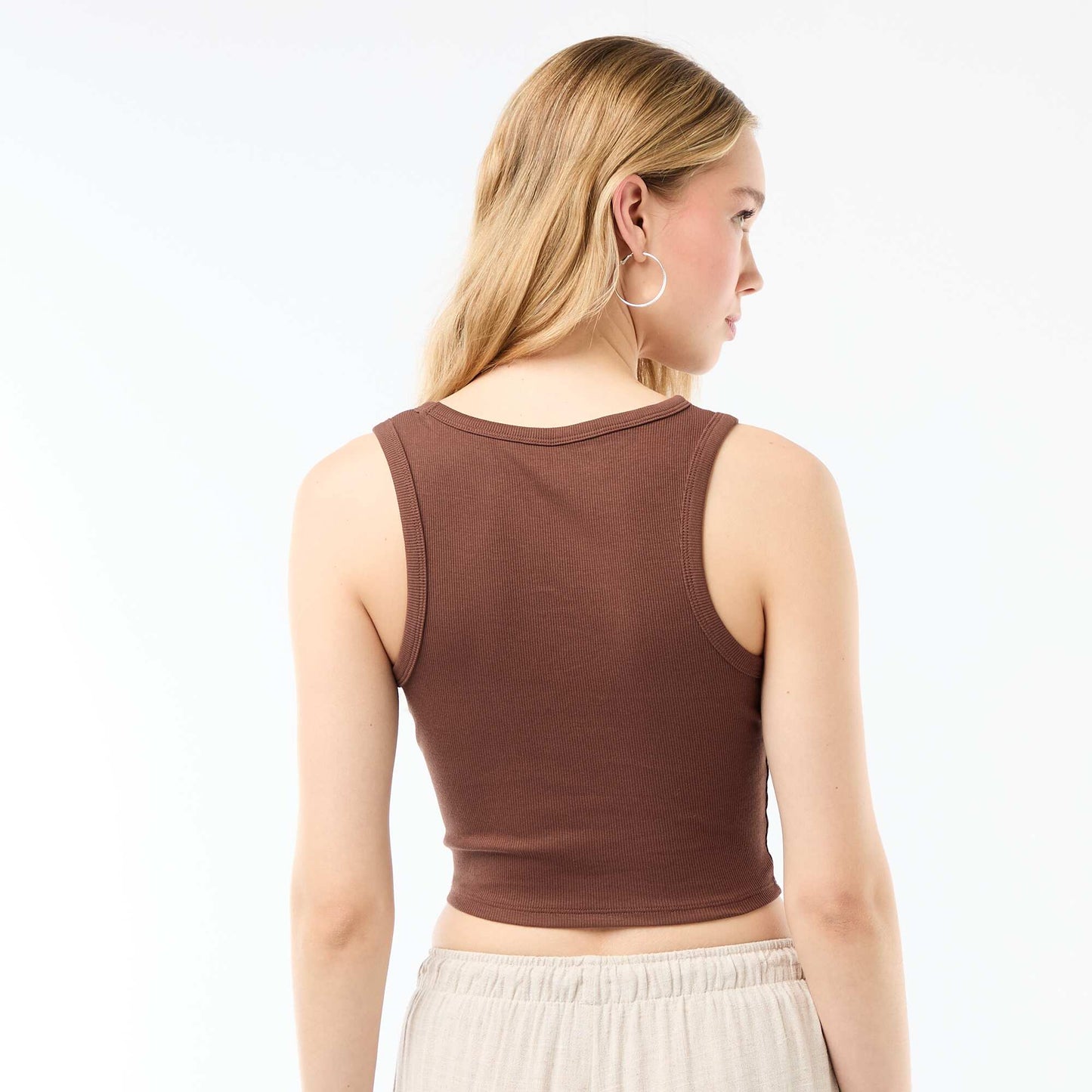 American Armhole Tank Top BROWN