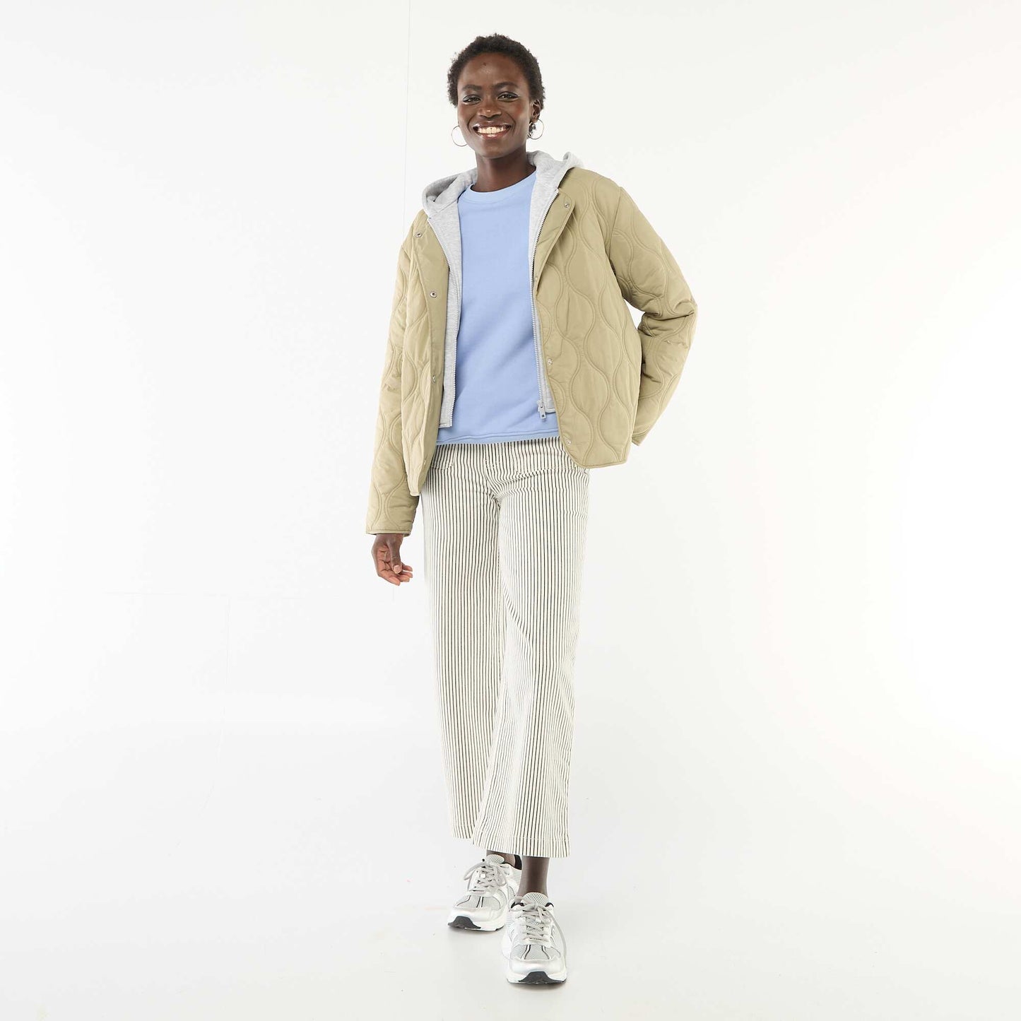 Padded Jacket with Removable Bib GREEN