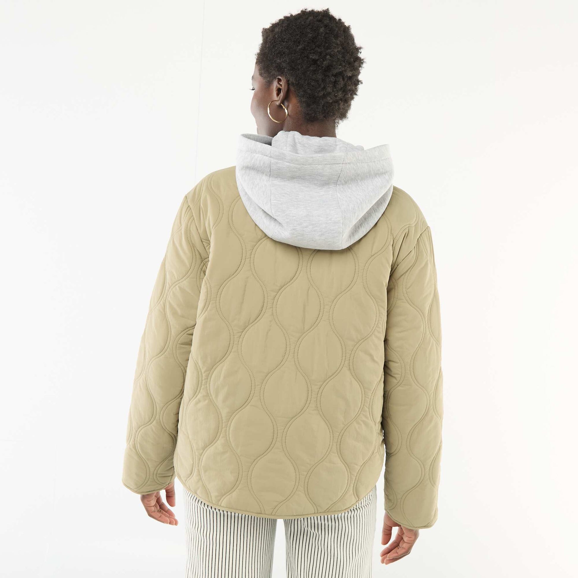 Padded Jacket with Removable Bib GREEN