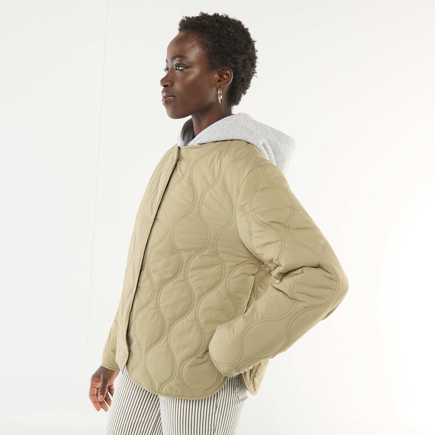 Padded Jacket with Removable Bib GREEN