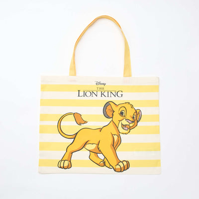 XL 'Simba' Fabric Tote Bag BEIGE