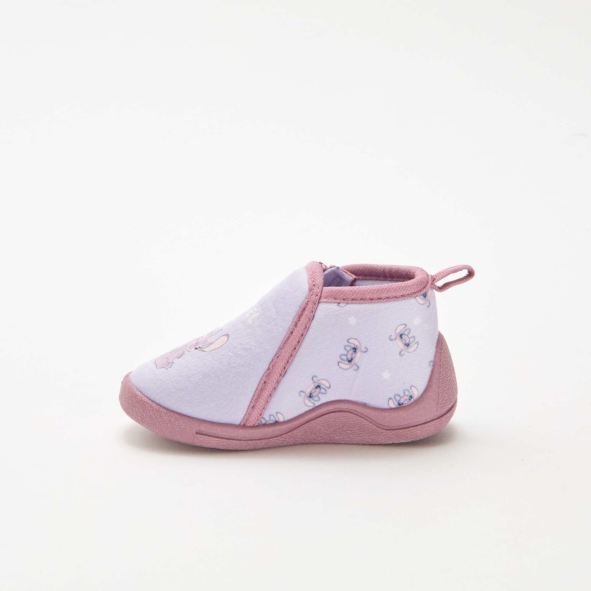 Angel & Stitch Zipped Slippers PINK