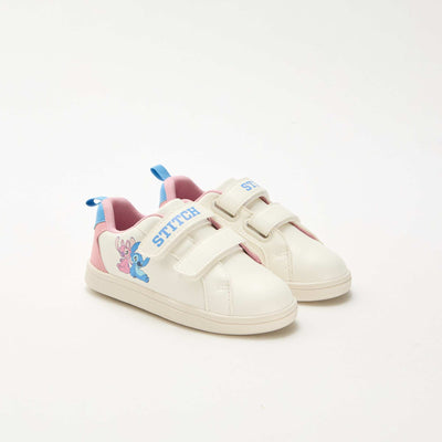 Stitch' Velcro Sneakers WHITE