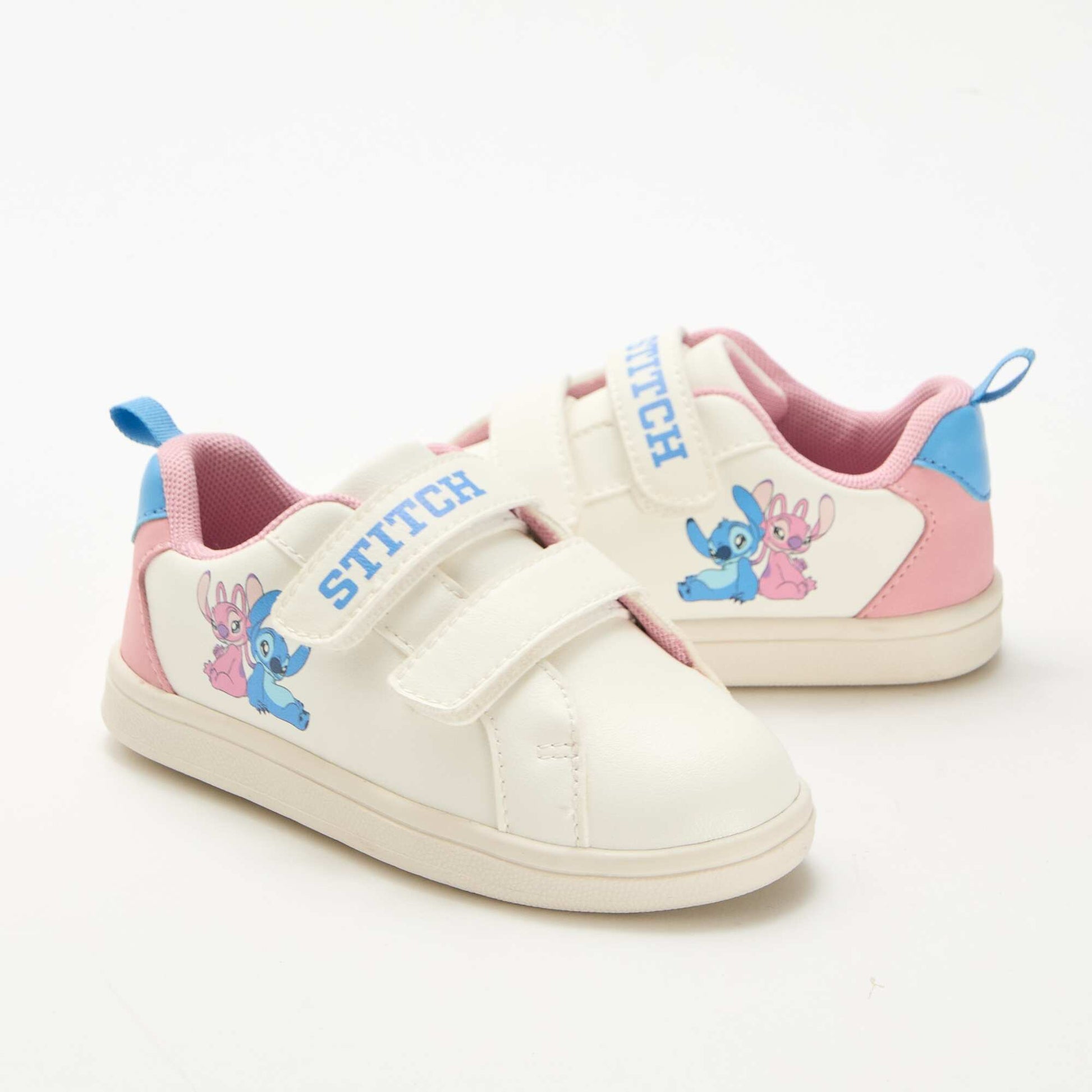 Stitch' Velcro Sneakers WHITE