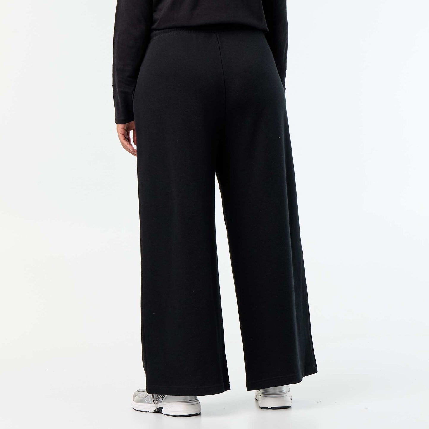 Oversized Solid Joggers BLACK