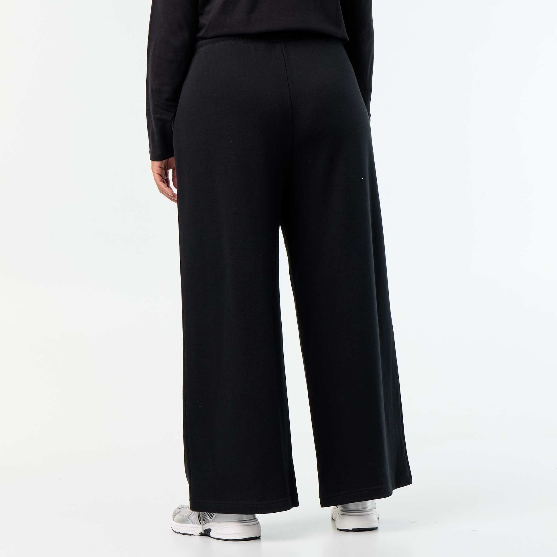 Oversized Solid Joggers BLACK
