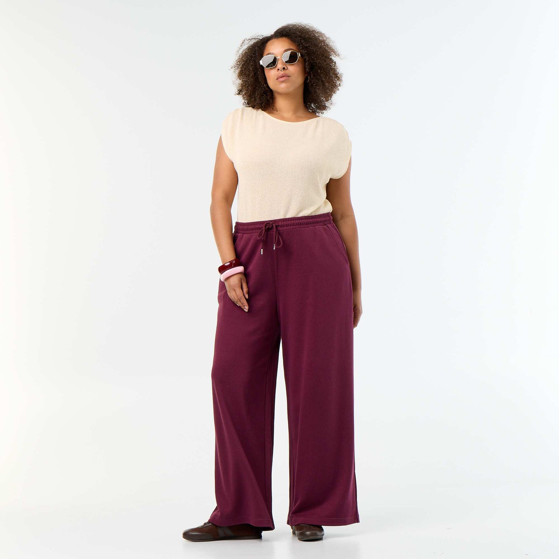 Oversized Solid Joggers PINK