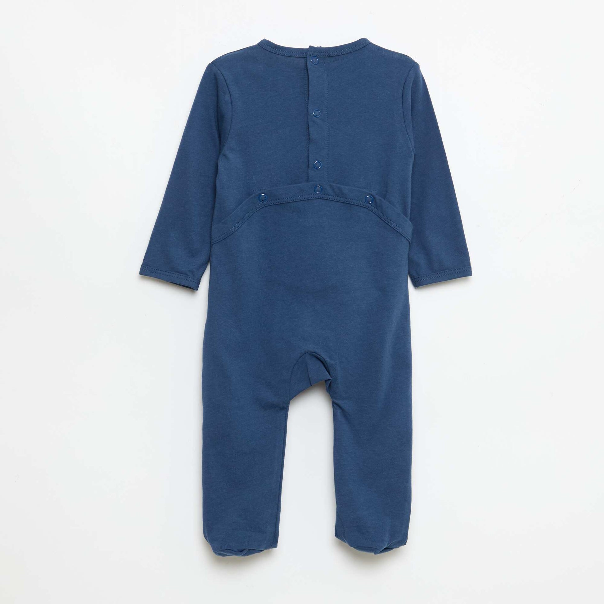 Long-Sleeved Footed Pajamas BLUE