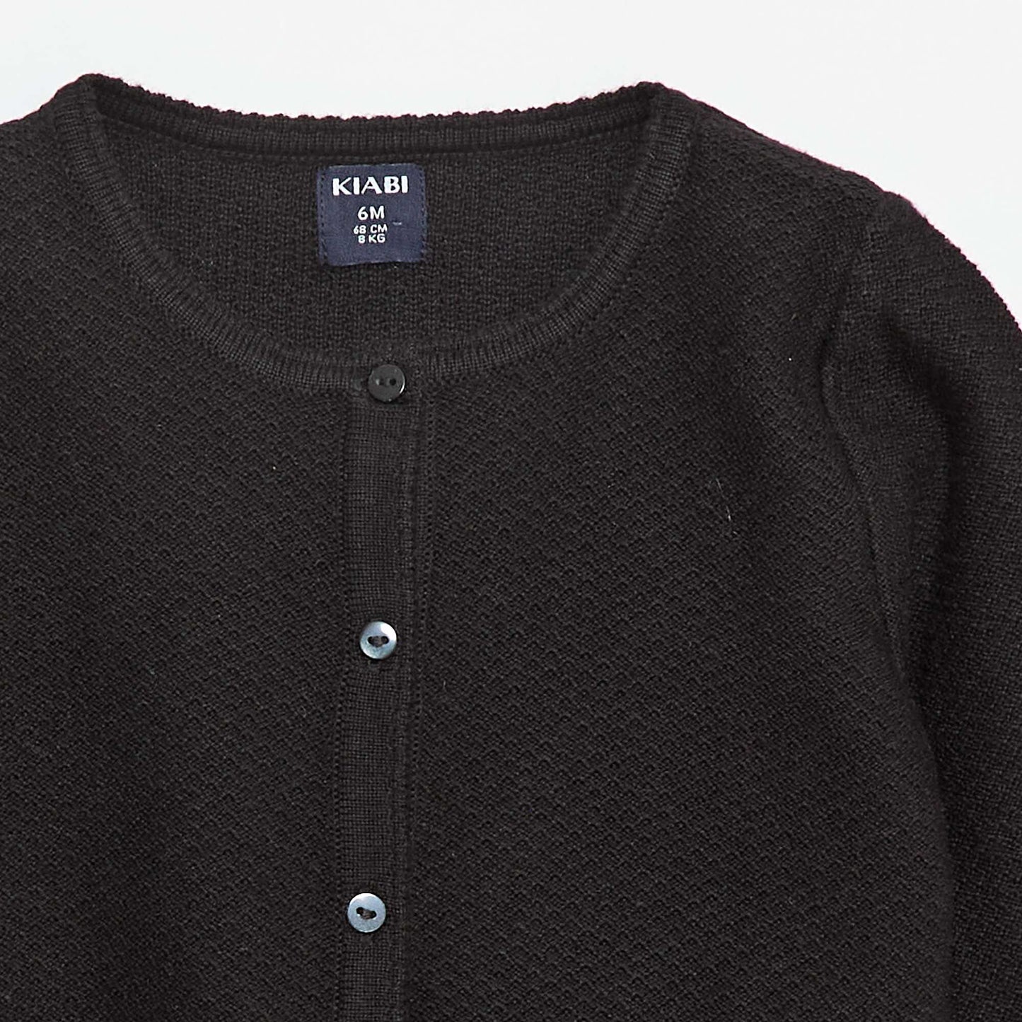 Plain Knit Cardigan BLACK