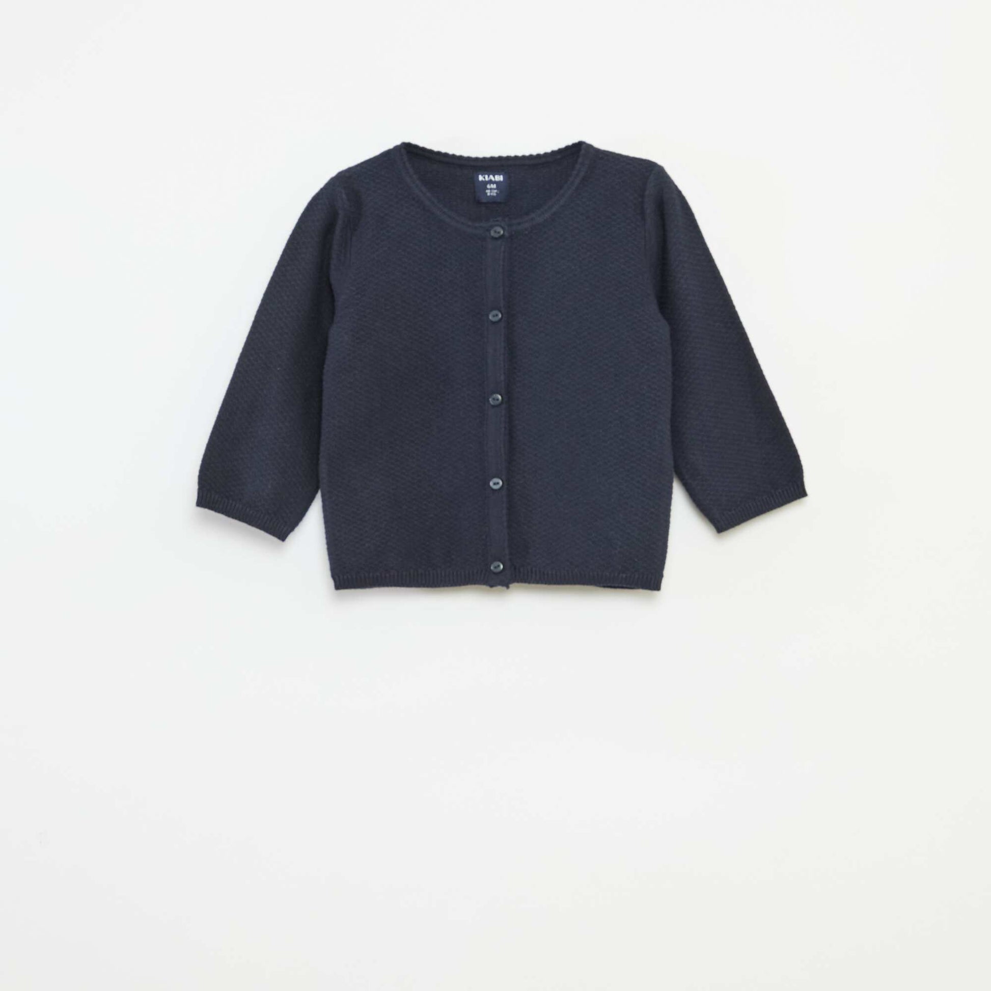 Plain Knit Cardigan BLUE