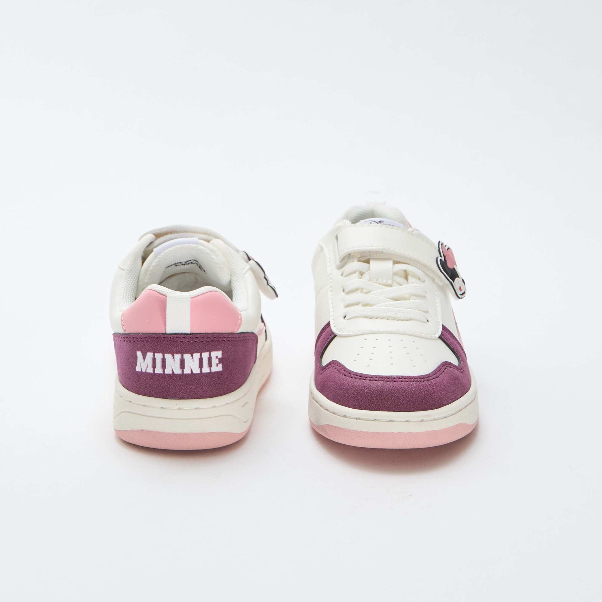 Minnie Mouse' Velcro and Lace-Up Sneakers WHITE